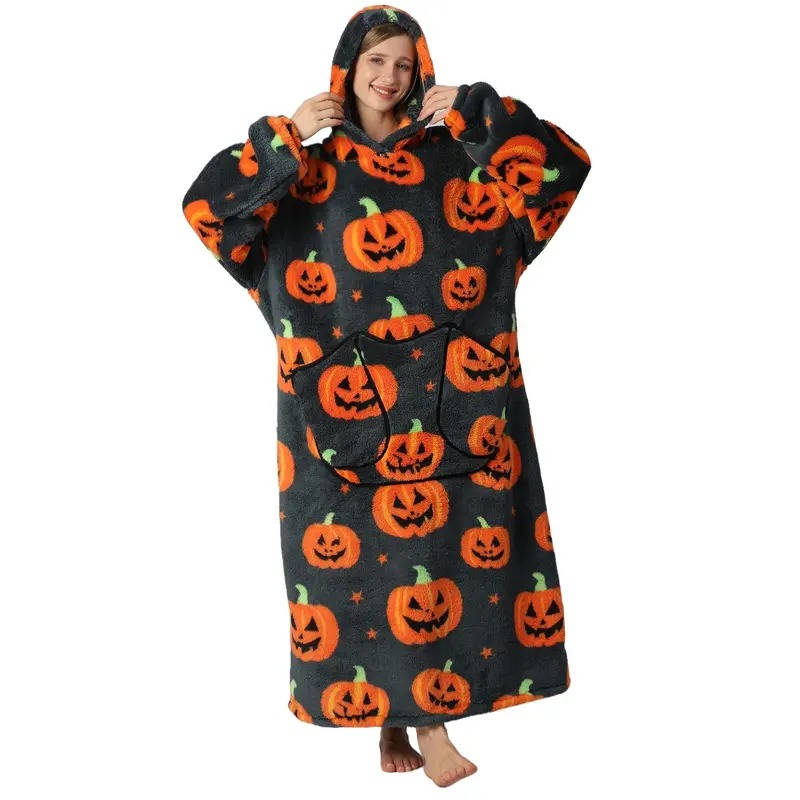 Cozy Oversized Fleece Hoodie Blanket