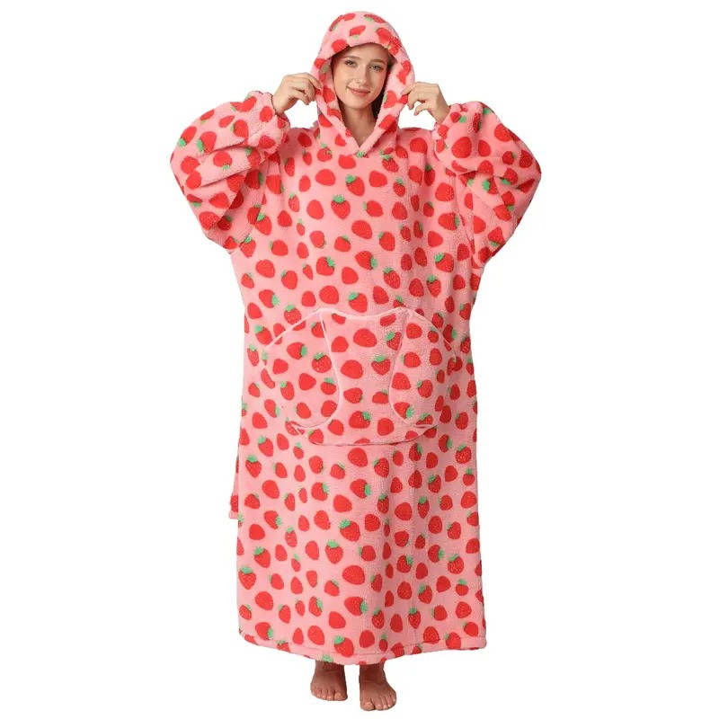 Cozy Oversized Fleece Hoodie Blanket