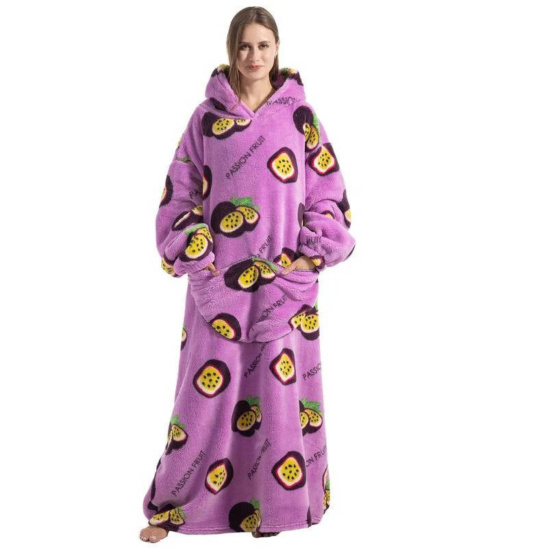 Cozy Oversized Fleece Hoodie Blanket