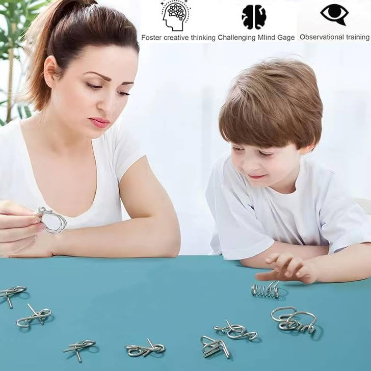 Mind Bender Metal Brain Teasers Set