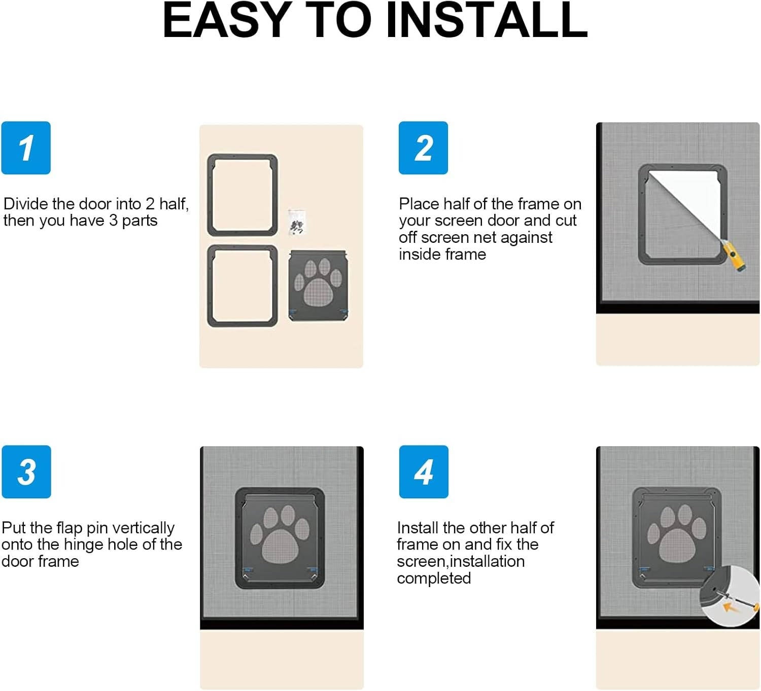 Smart Pet Access Screen for Dogs and Cats
