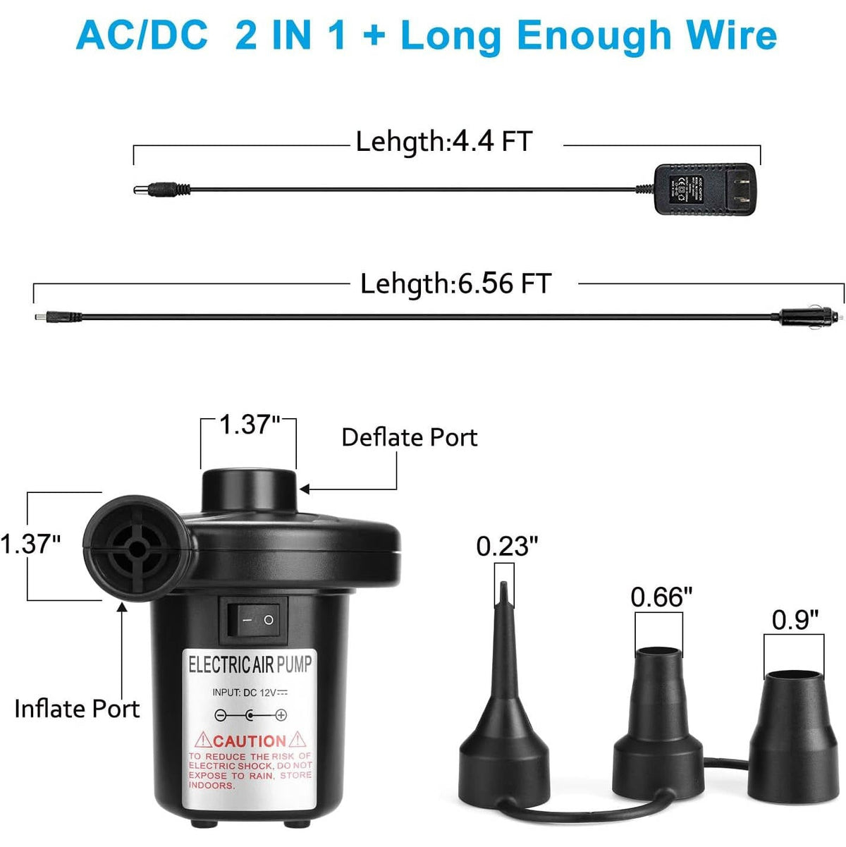 AquaBlow Electric Inflator & Deflator – 4500Pa Power for Quick Setup