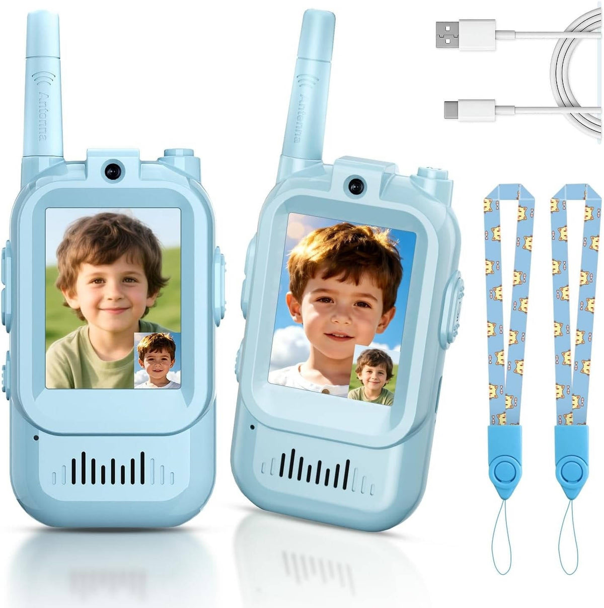 Interactive Video Walkie Talkies for Kids - 2 Pack