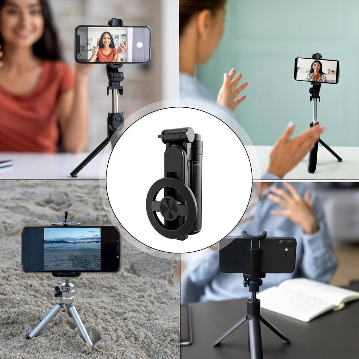 Versatile Magnetic Selfie Stick with Wireless Remote