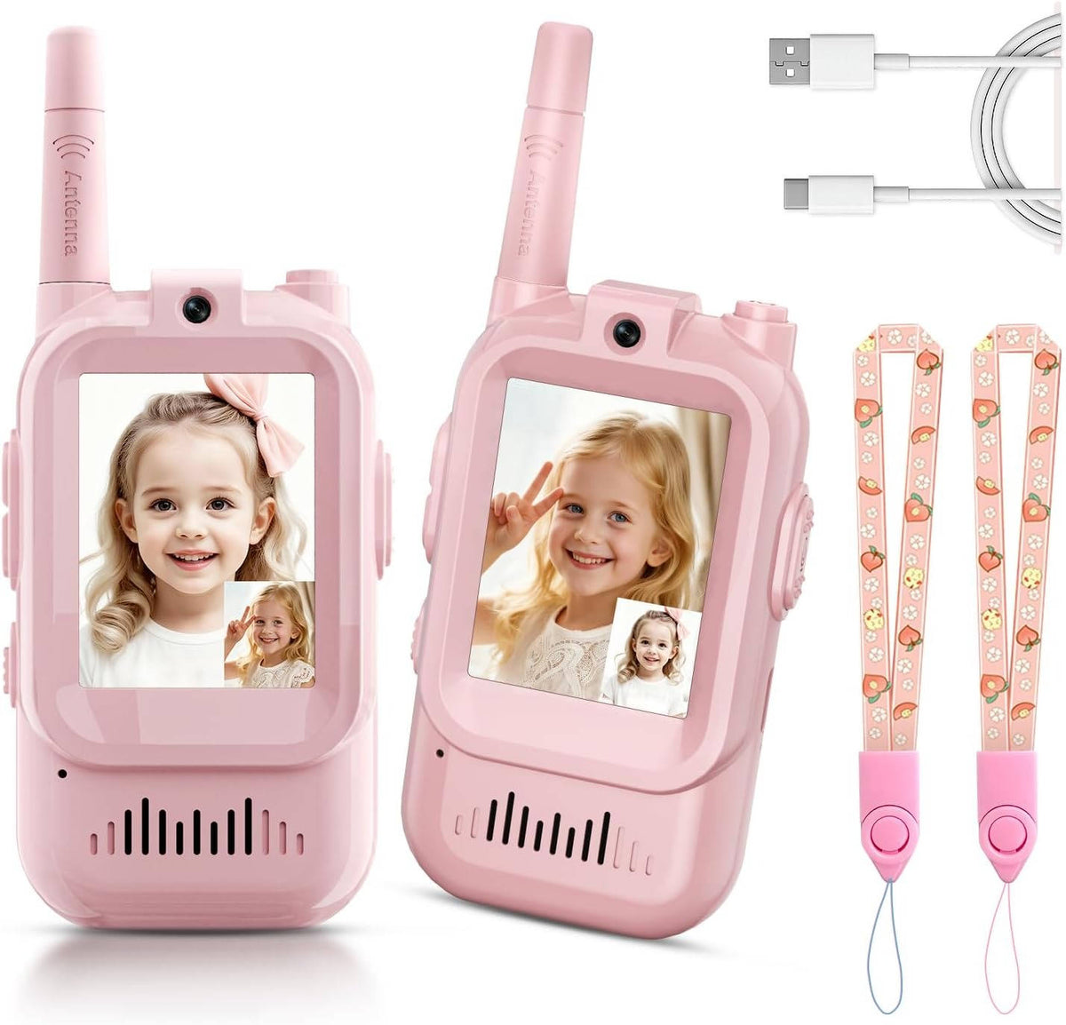 Interactive Video Walkie Talkies for Kids - 2 Pack