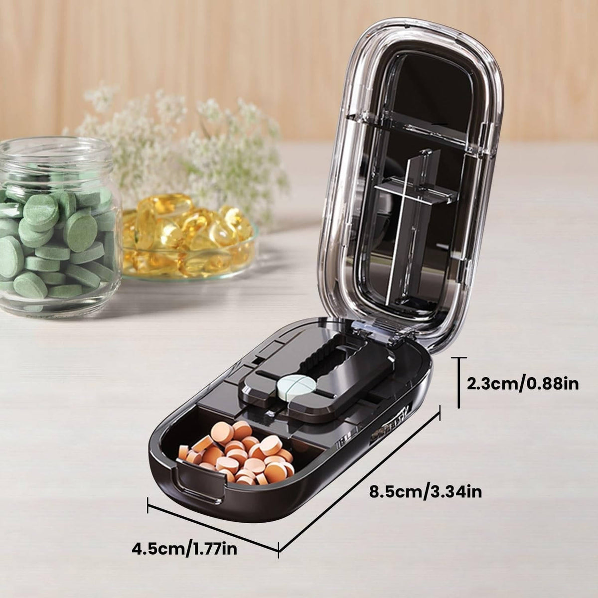 Smart Pill Splitter with Built-In Storage