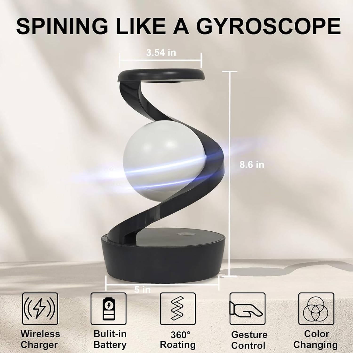 Floating Lunar Lamp with Gesture Control & Charging Base