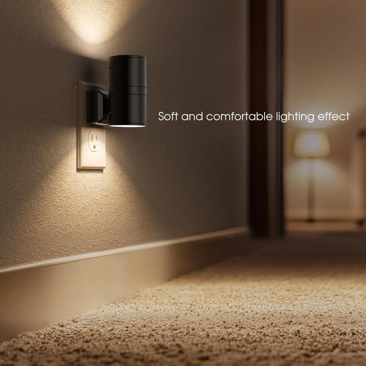 Smart Night Light Outlet with Adjustable Brightness