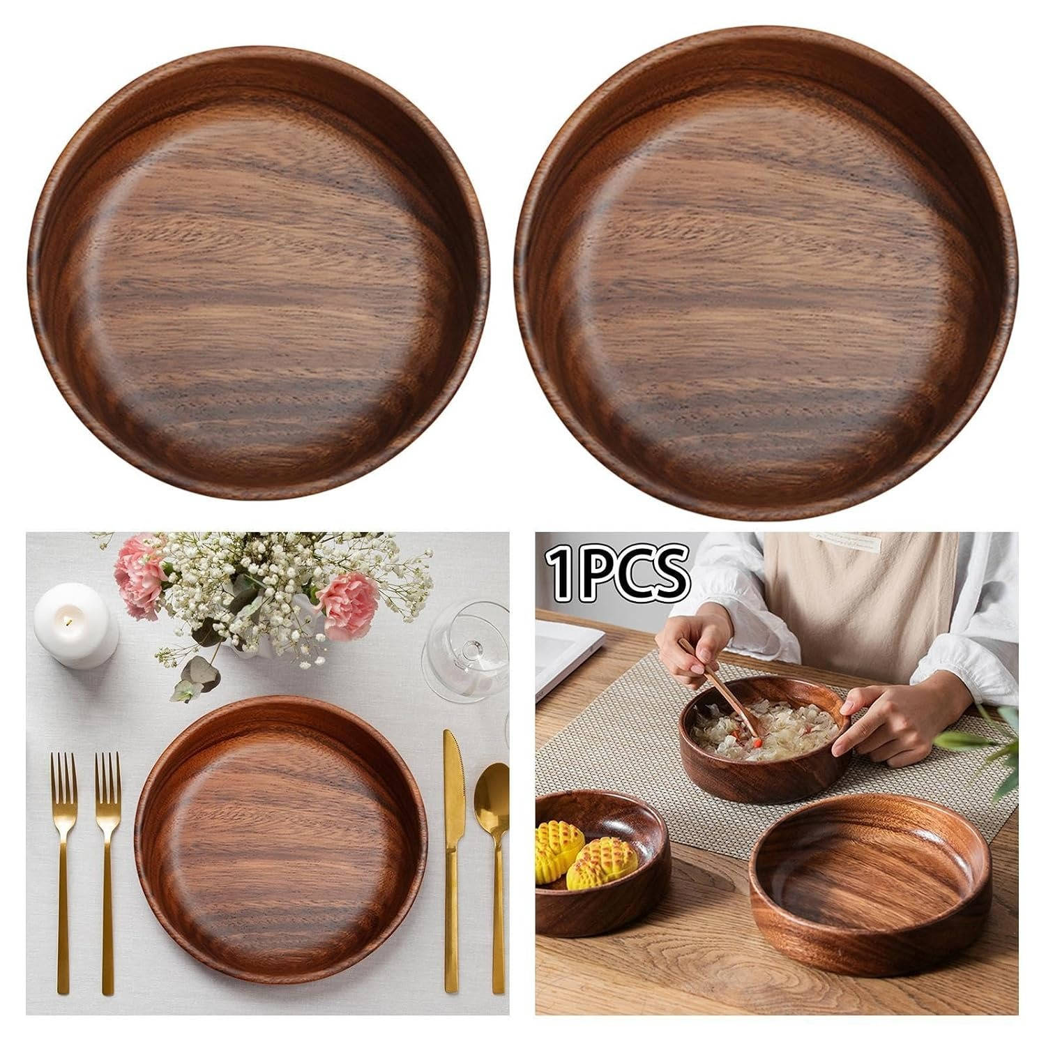 Elegant Walnut Serving Bowl for Every Occasion