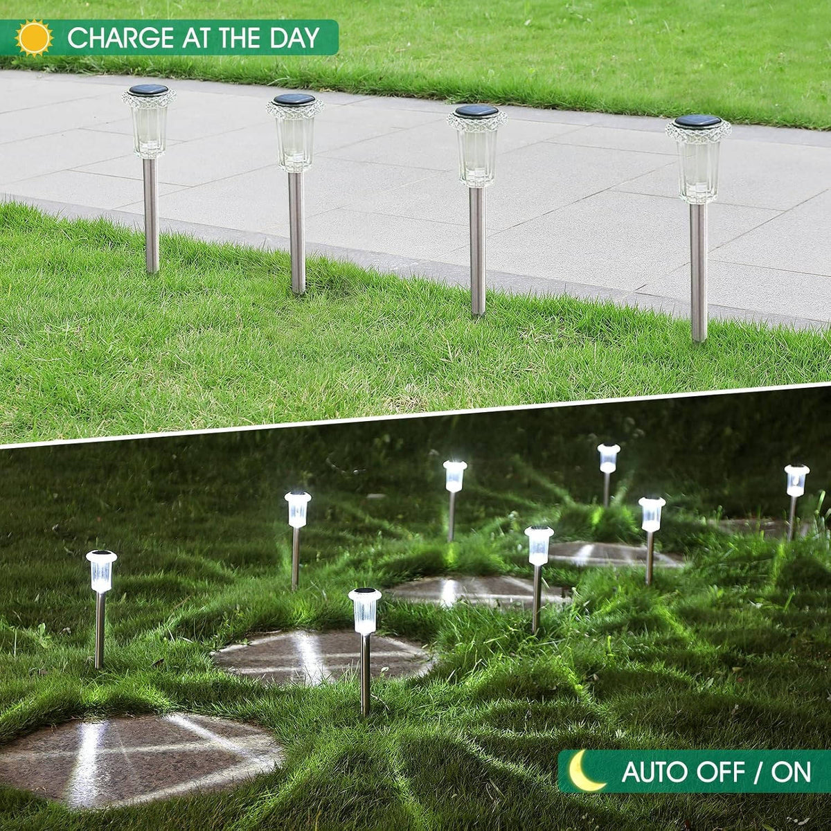 Starlit Solar Garden Lights 10-Pack – Automatic Pathway Illumination