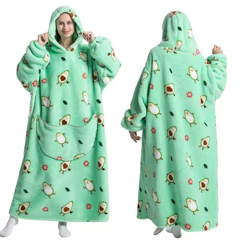 Cozy Oversized Fleece Hoodie Blanket