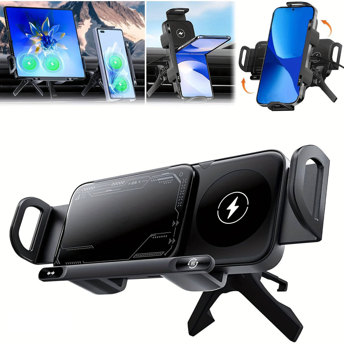 Smart Car Wireless Charger for Phones and Tablets