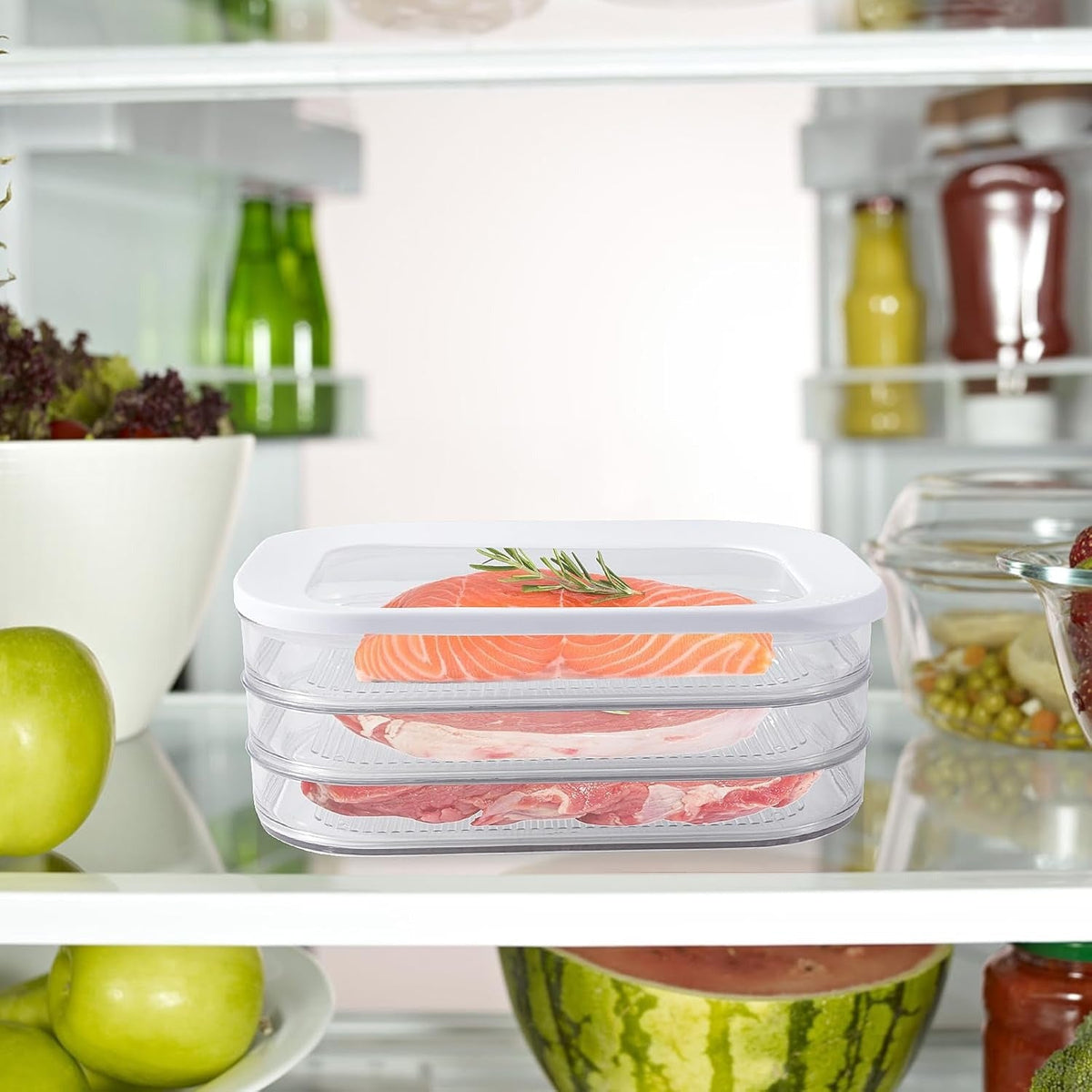 Clear Food Storage Box for Optimal Meat Freshness