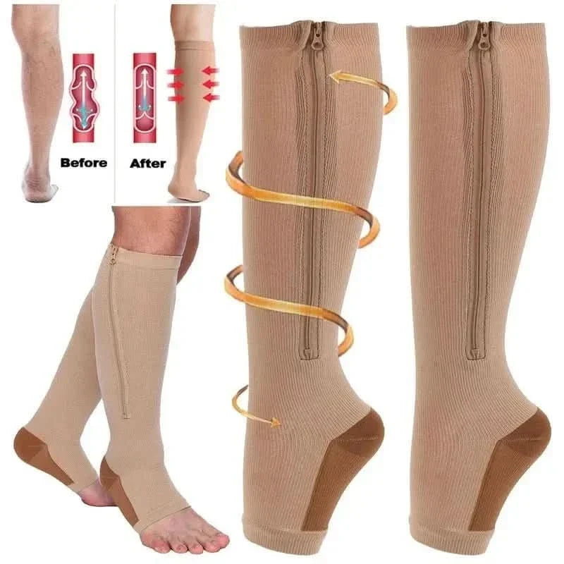 EZFit – Zippered Compression Support Socks for Comfort