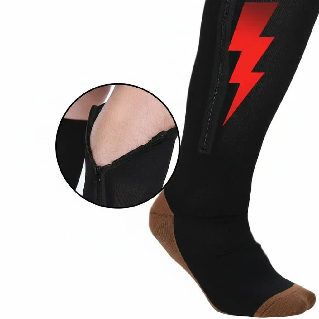 EZFit – Zippered Compression Support Socks for Comfort