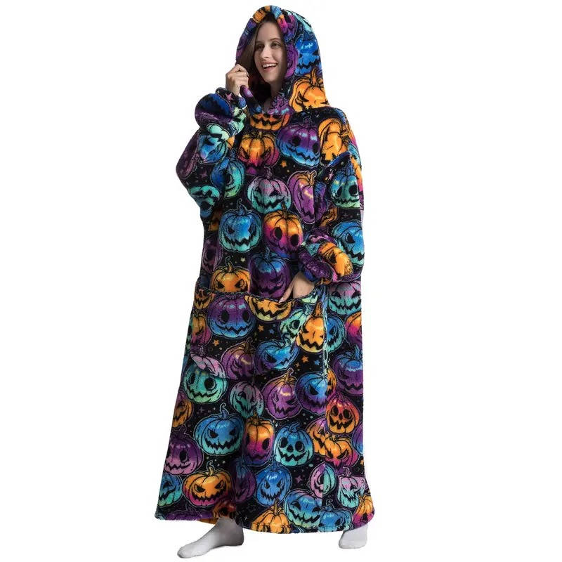 Cozy Oversized Fleece Hoodie Blanket