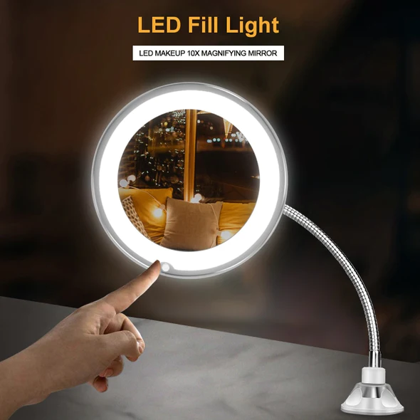 Ultra Clear 10X Magnifying LED Vanity Mirror