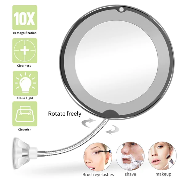 Ultra Clear 10X Magnifying LED Vanity Mirror