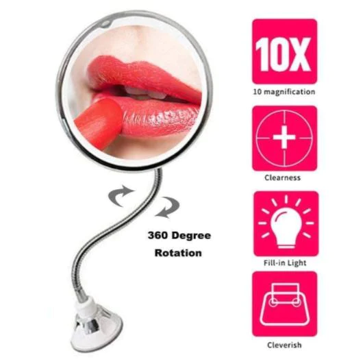 Ultra Clear 10X Magnifying LED Vanity Mirror
