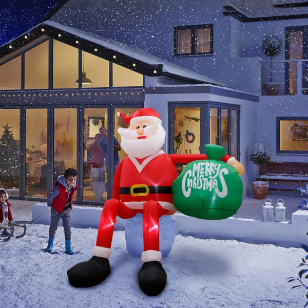 Enormous 8FT LED Santa Climber – Stunning Outdoor Holiday Decor