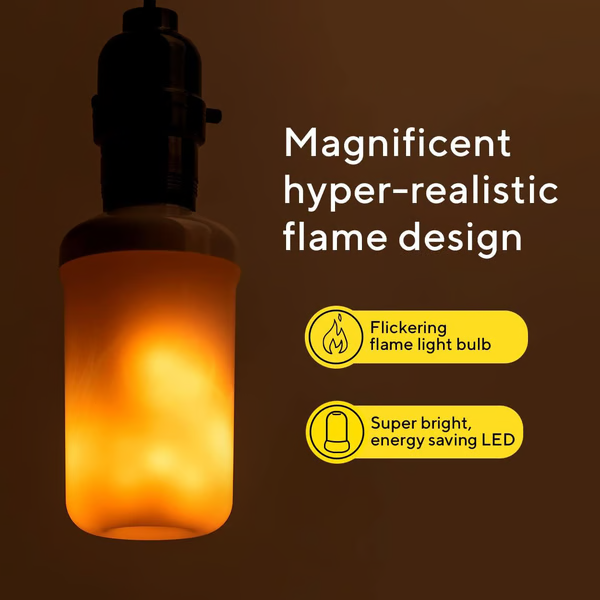 Realistic LED Flame Light Bulb for Ambiance