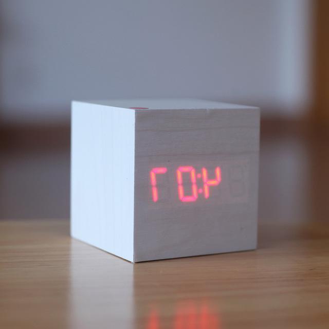 Sleek Wooden Digital Timepiece