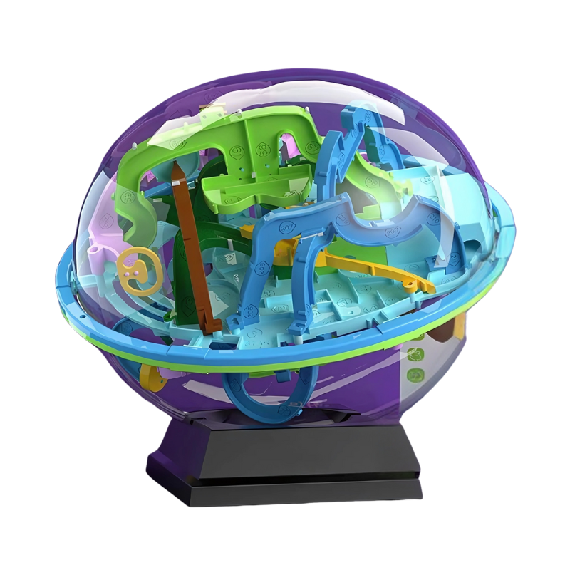 MindMaze Sphere – 4-Level Interactive Puzzle with Clear Shell Design