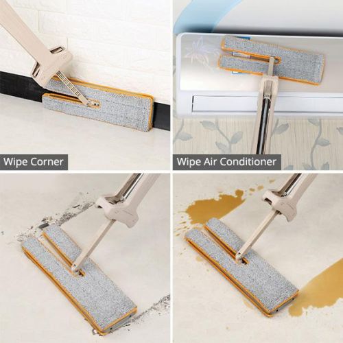 Revolutionary 2-in-1 Microfiber Mop and Broom with 360° Spin