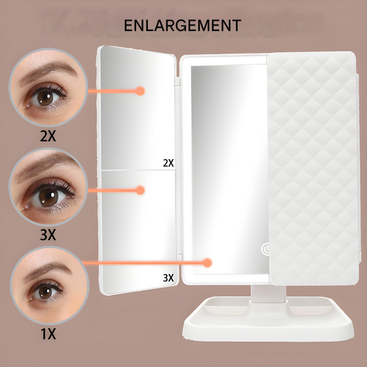 IllumiGlow Rechargeable Makeup Mirror with Dual Magnification