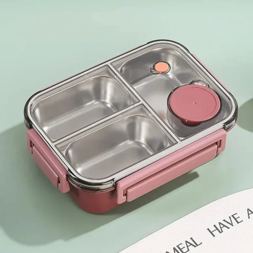 Multi-Compartment Stainless Steel Meal Container – Leakproof Design