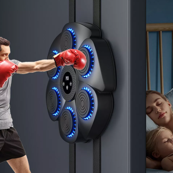 RhythmStrike Interactive Boxing Trainer with LED Feedback