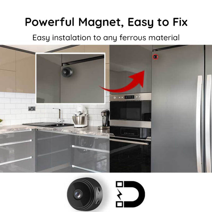 Compact HD Security Camera with Night Vision & WiFi