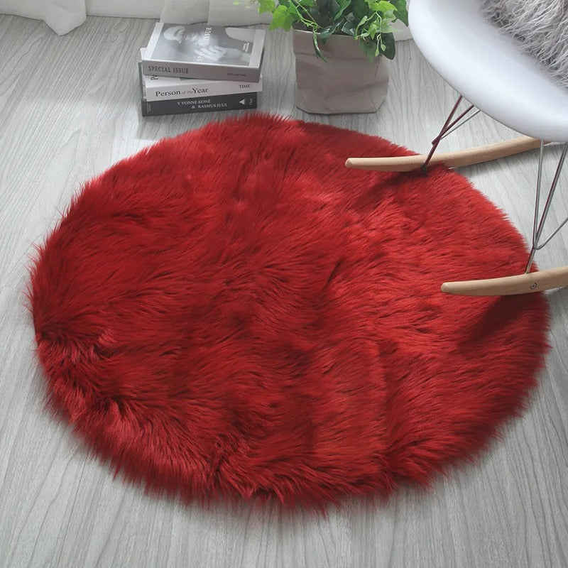 Cozy Round Area Rug - Soft Polyester Fiber for Every Room