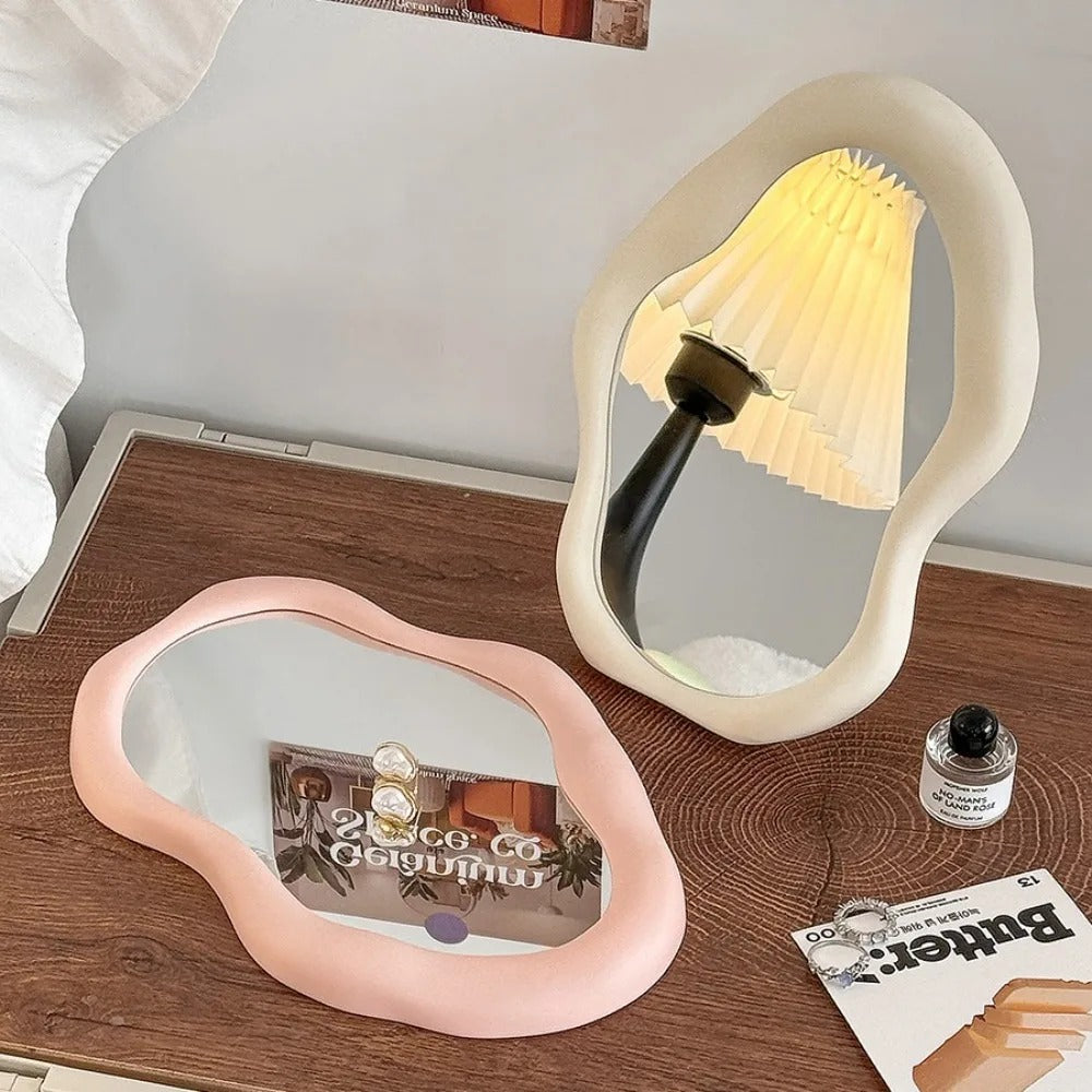 Artistic Distortion Wall Mirror - Unique Silver Accent