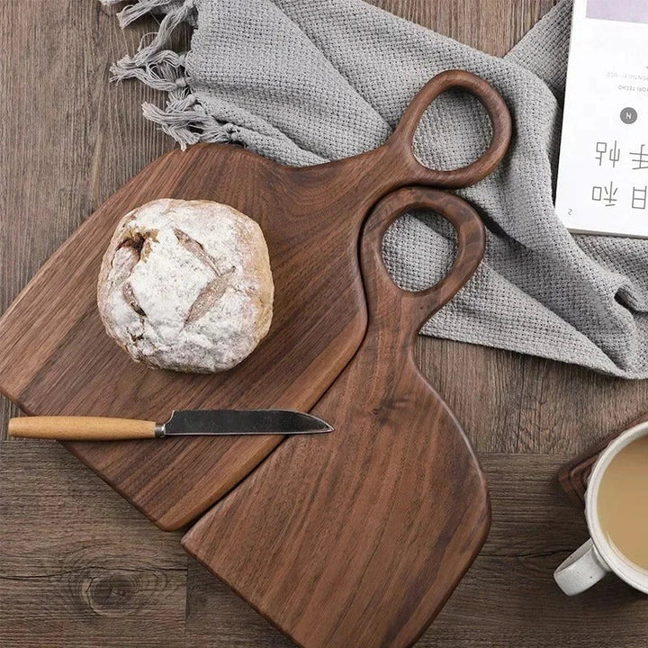 Set of 2 Wooden Cutting Boards in Walnut Finish