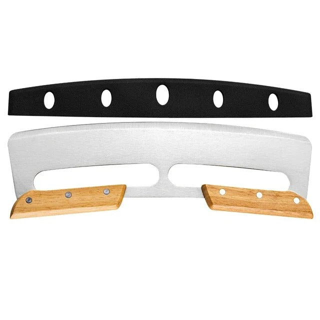 Curved Stainless Steel Blade Pizza Cutter (35 cm) - Large Size