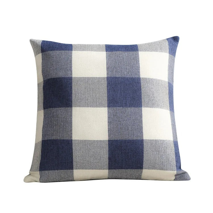 Plaid Cushion Cover with Autumn Check – Rustic Home Decor