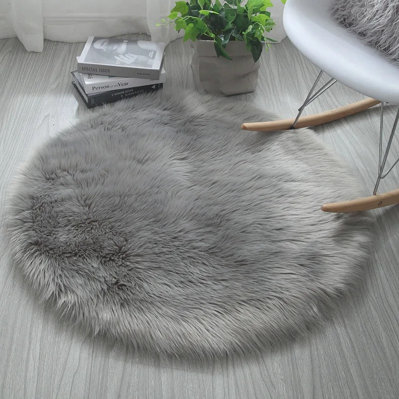 Cozy Round Area Rug - Soft Polyester Fiber for Every Room