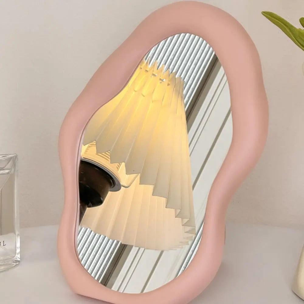 Artistic Distortion Wall Mirror - Unique Silver Accent