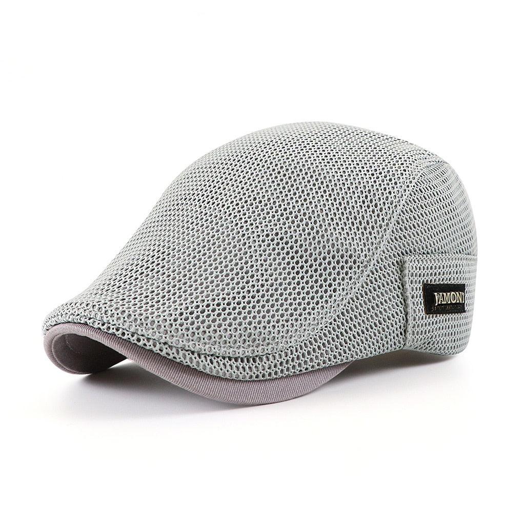 Men's Breathable Flat Cap with Airflow Design - Stylish & Adjustable