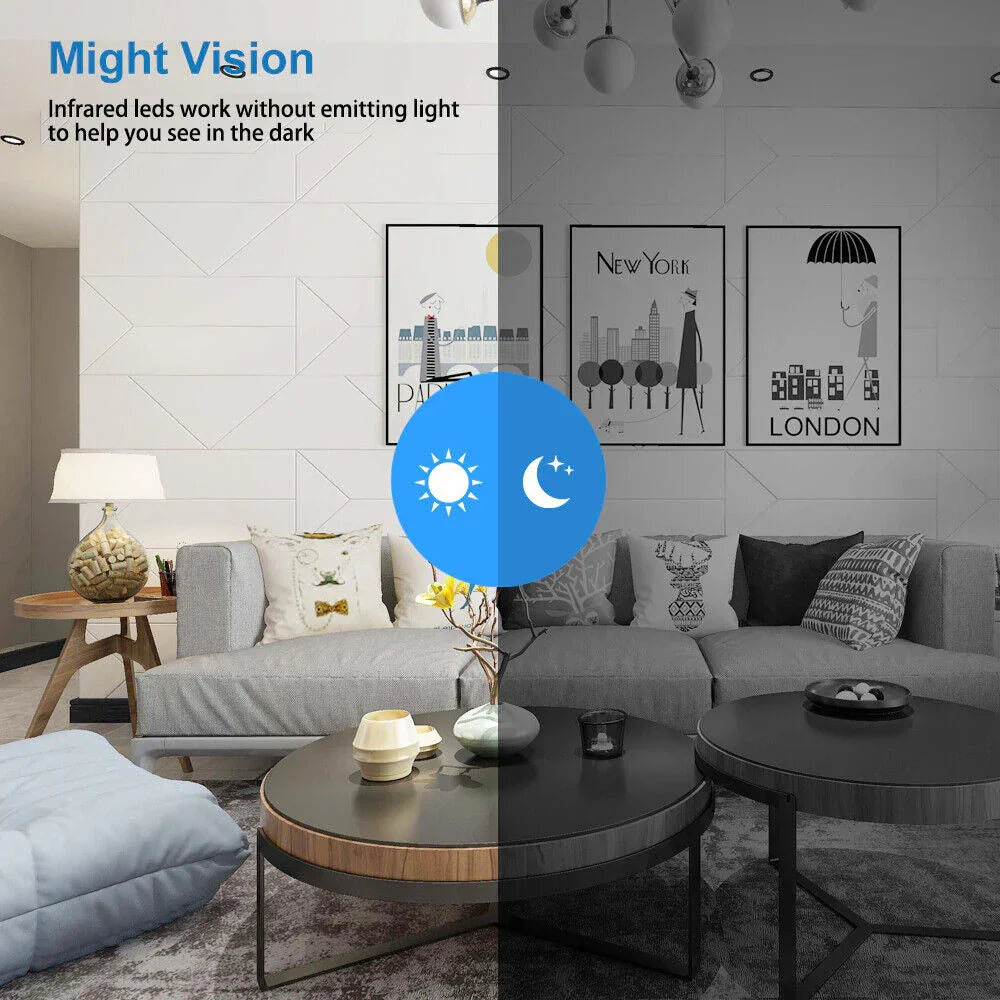 Compact Smart Security Camera with Enhanced Night Vision
