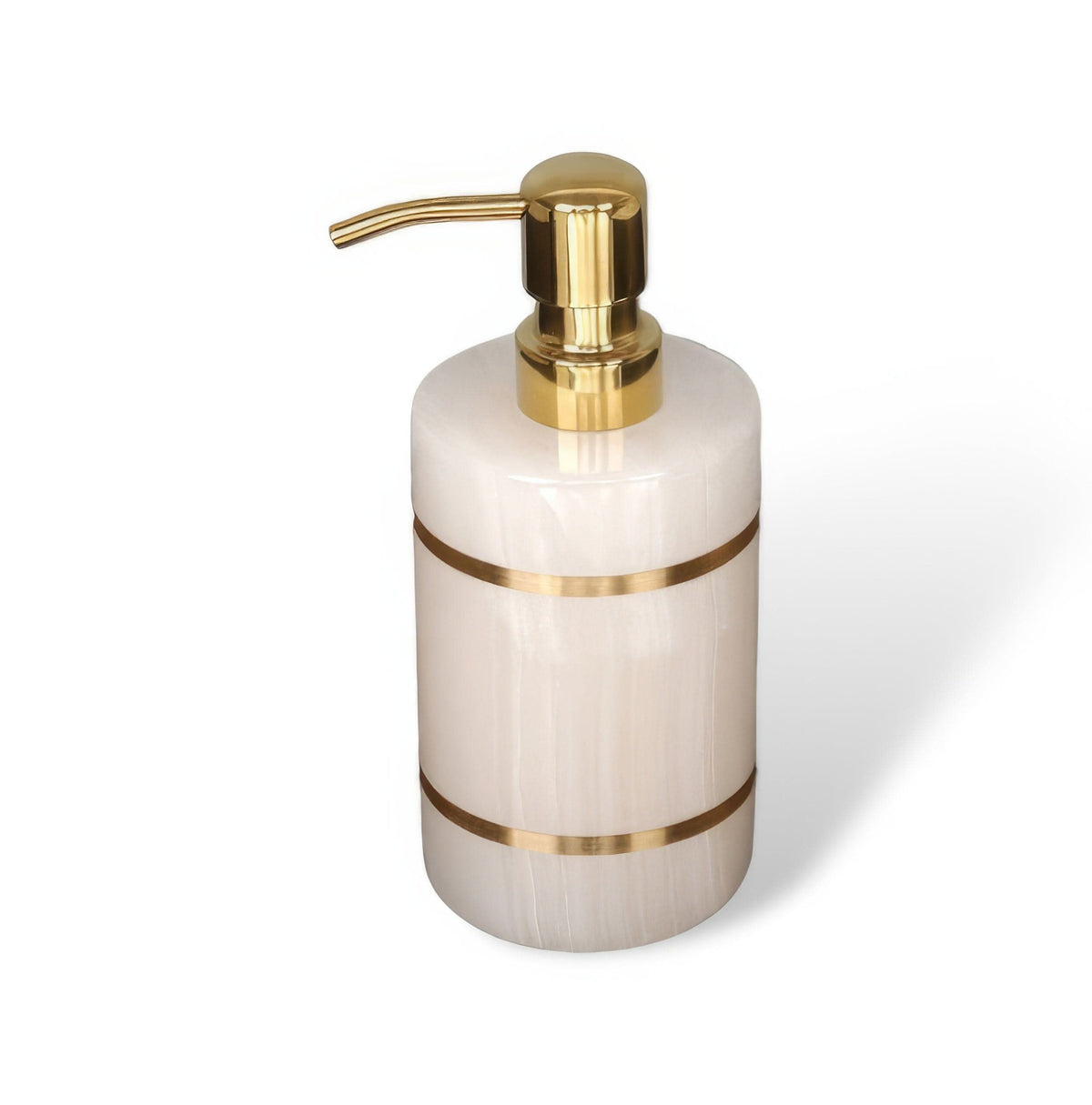 Sleek Marble-Inspired Cup with Elegant Gold Trim for Bathrooms