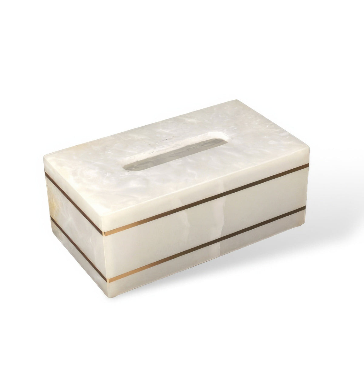 Sleek Marble-Inspired Cup with Elegant Gold Trim for Bathrooms