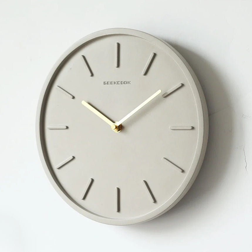 Metal Pendulum Cement Wall Clock - Tundra Design
