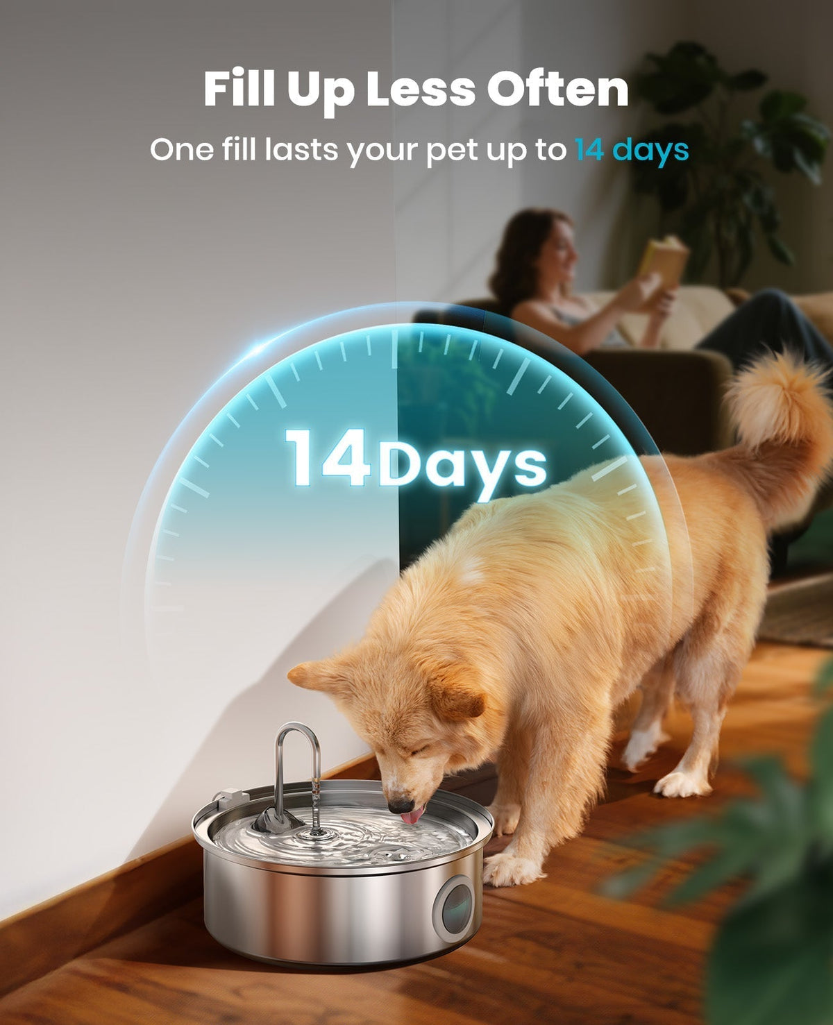 AquaFlow 7L Automatic Pet Water Dispenser – Stainless Steel Hydration Solution for Cats & Dogs