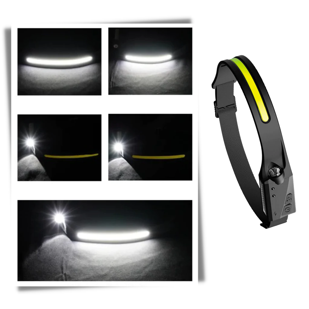 BrightWave Adjustable LED Headlamp with Rechargeable Battery
