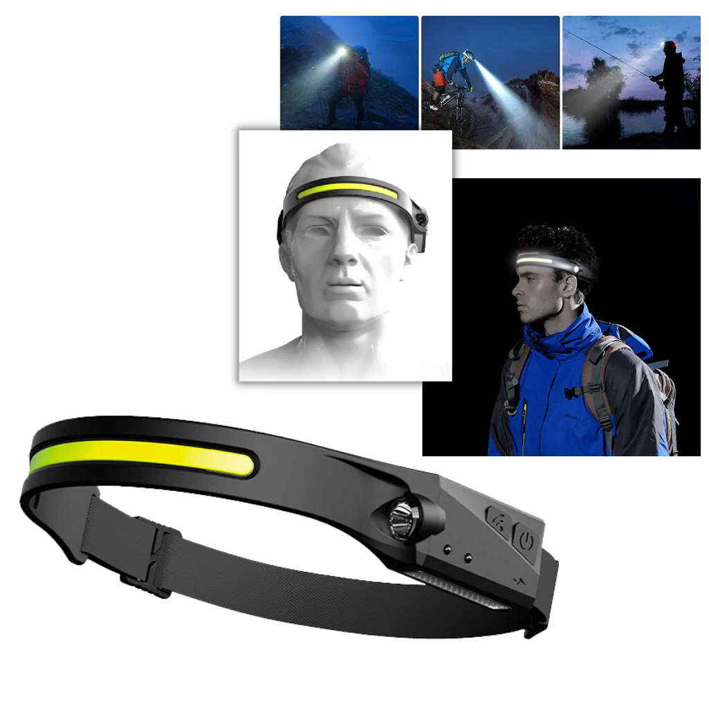 BrightWave Adjustable LED Headlamp with Rechargeable Battery