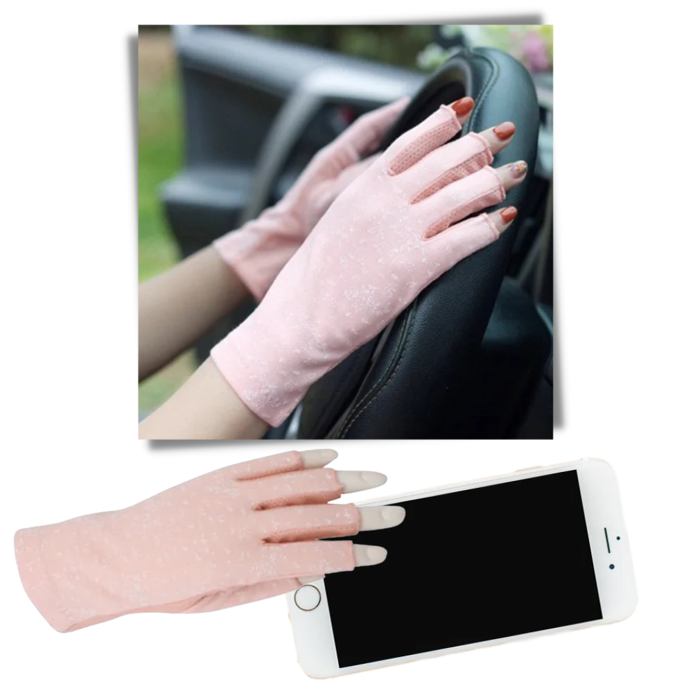 Chic UV-Resistant Cotton Handwear