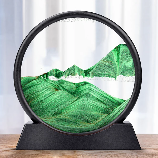 Dynamic Coastal Sand Art Display