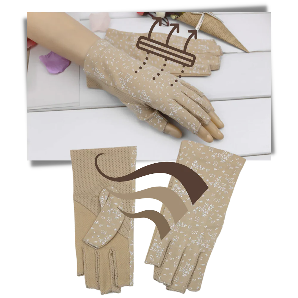 Chic UV-Resistant Cotton Handwear
